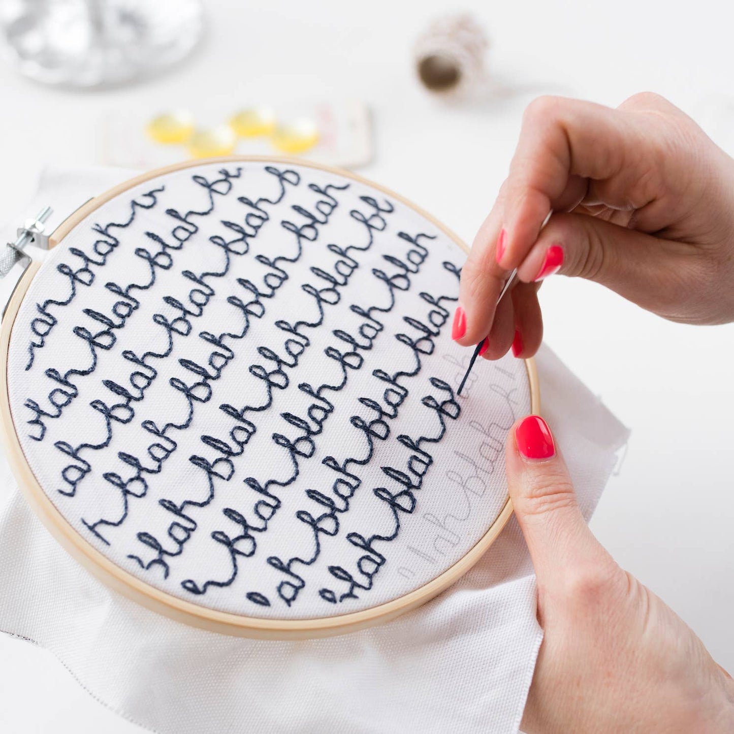 Blah Blah Blah Donna Wilson Embroidery Hoop Kit