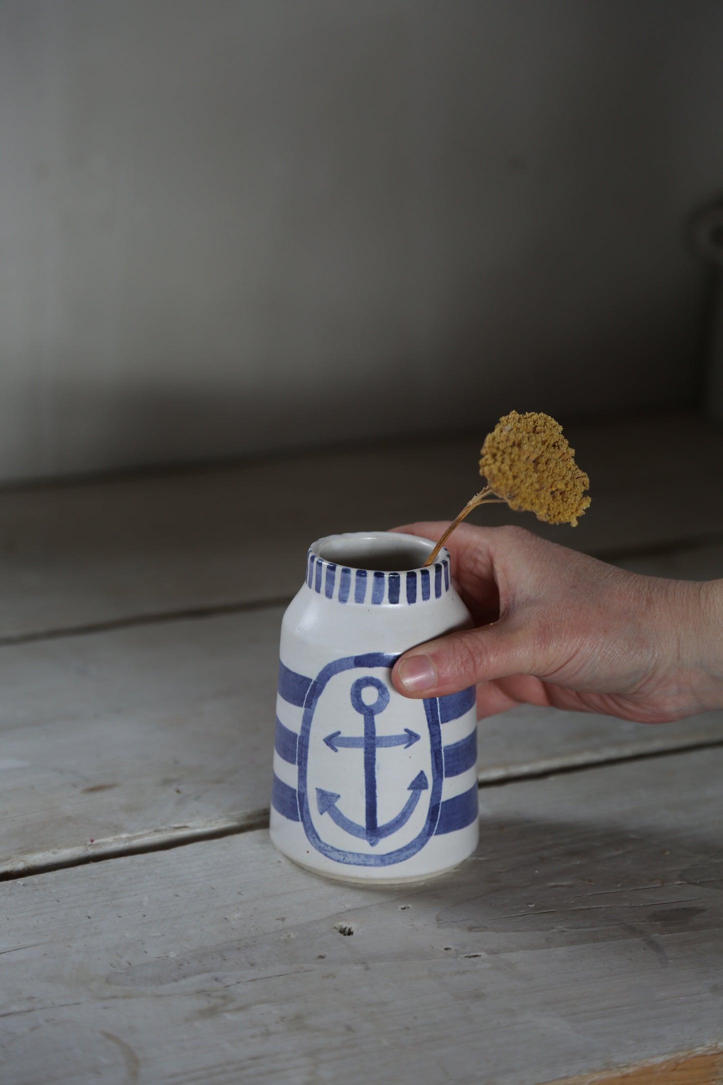Anchor with Cornish Stripes Vase