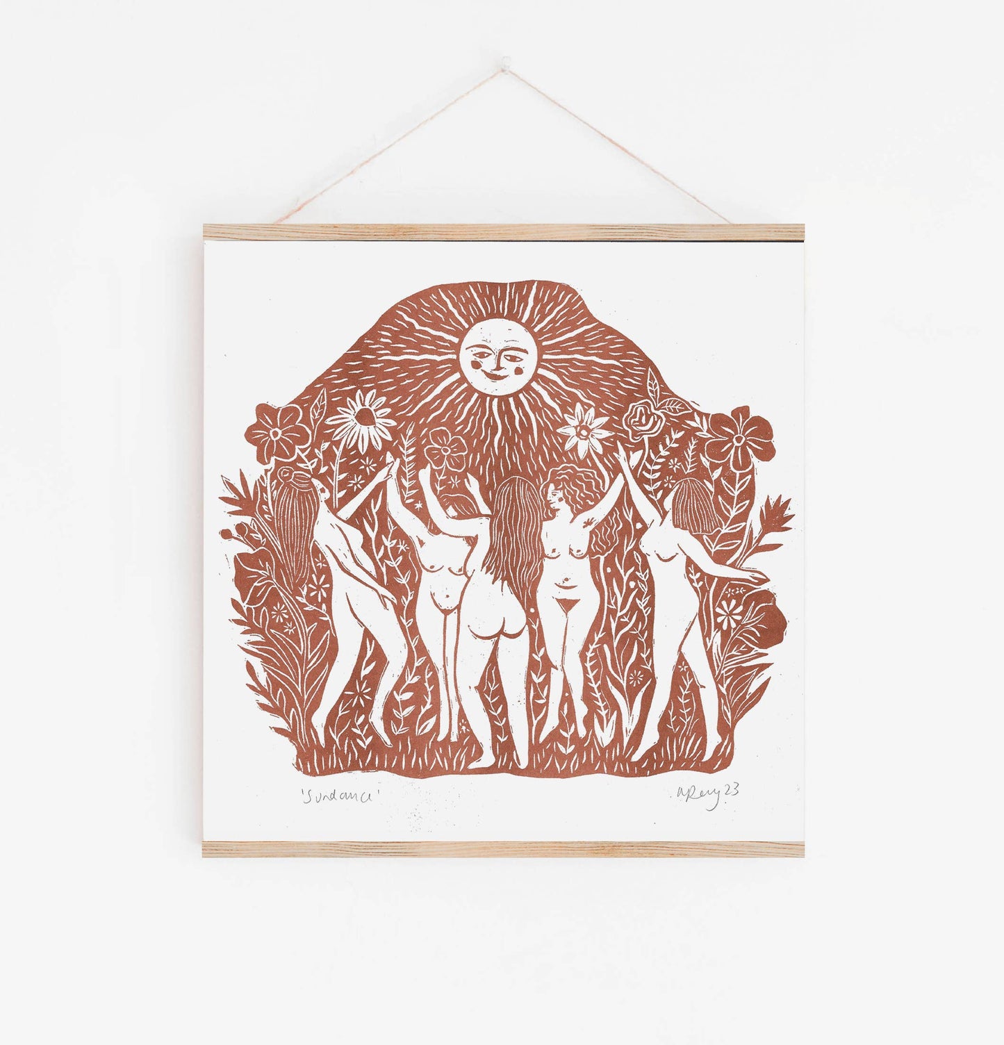 Sundance riso print, witchy, autumn, halloween, dancing
