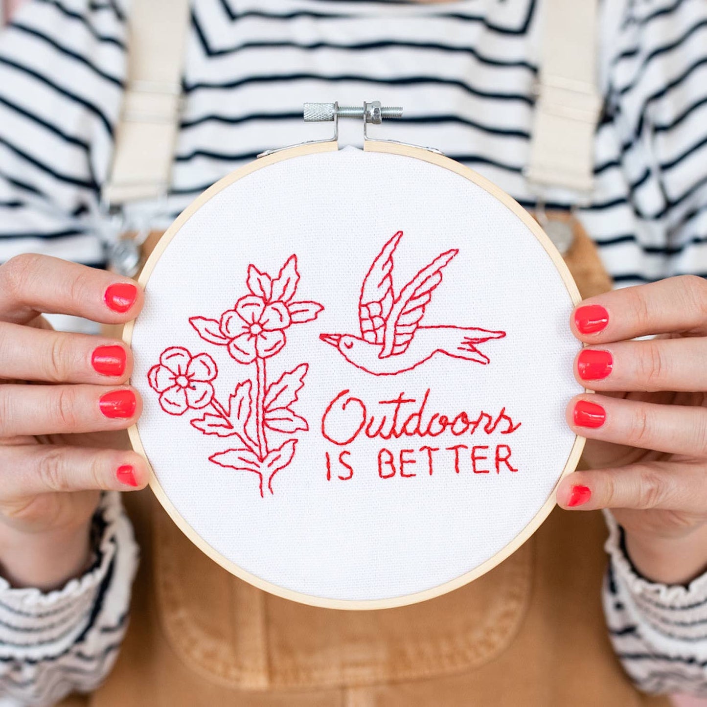 Outdoors Is Better Embroidery Hoop Kit