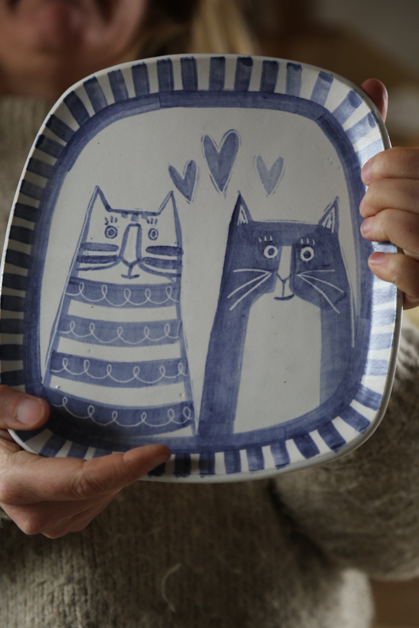 “We’re BFF’s” Cat Plate