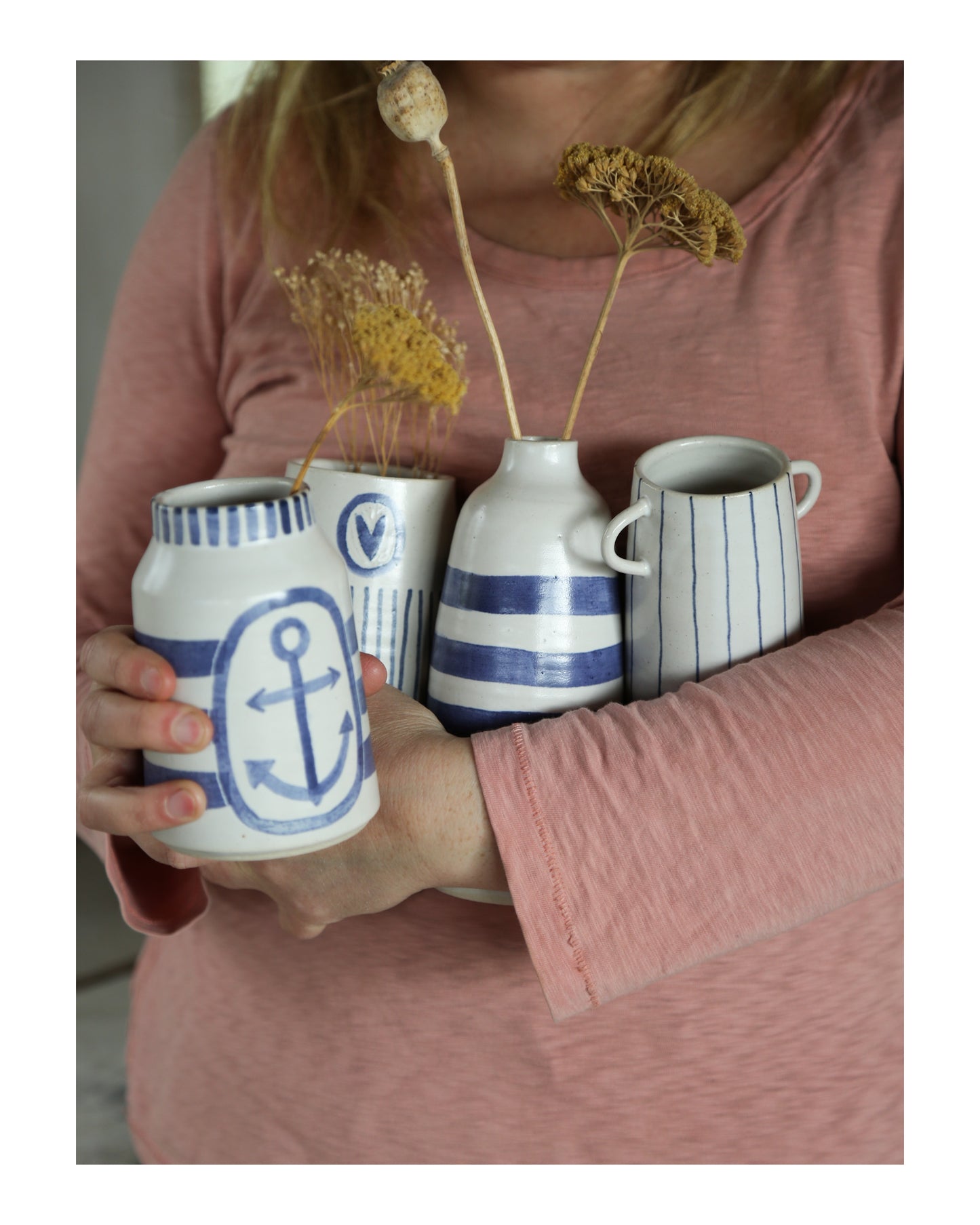 Anchor with Cornish Stripes Vase