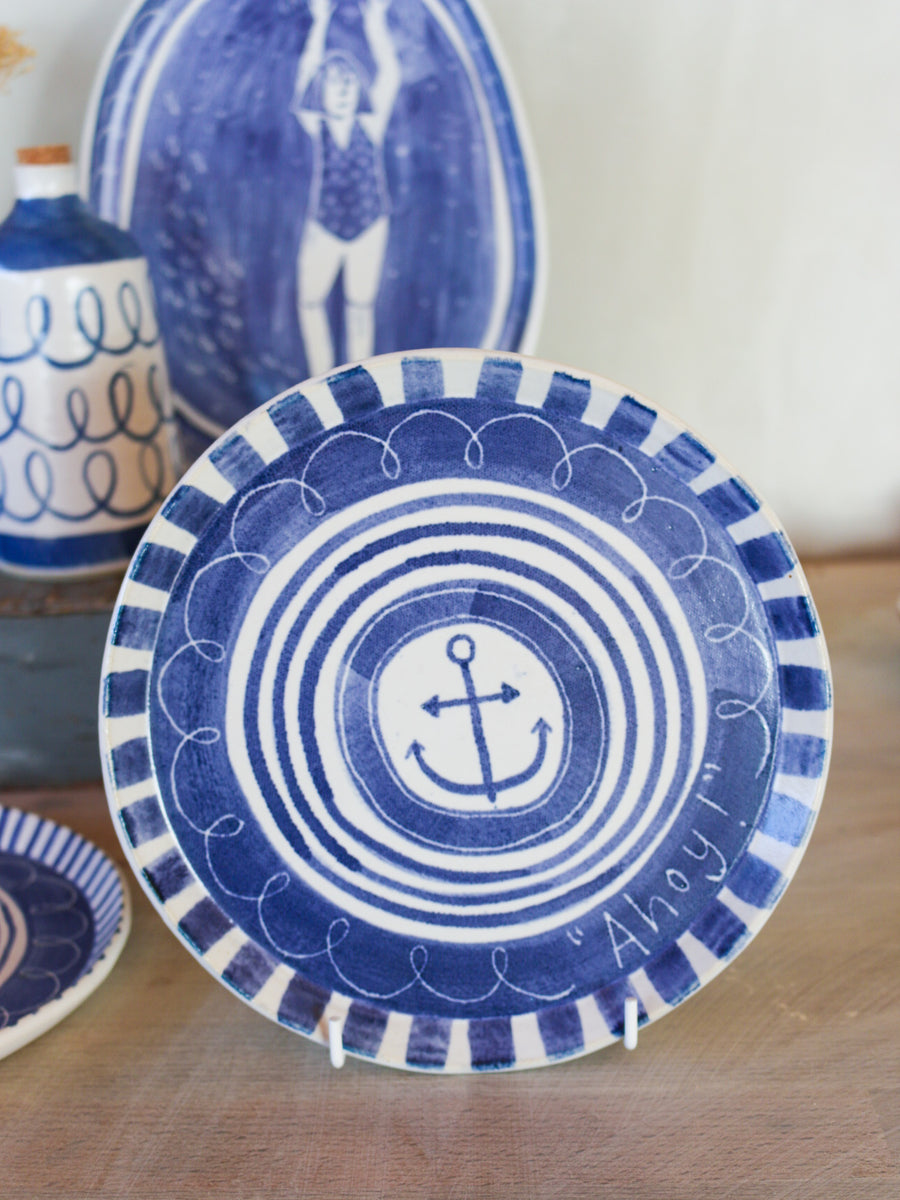 Ahoy! Breakfast Plate Laura Lane Ceramics