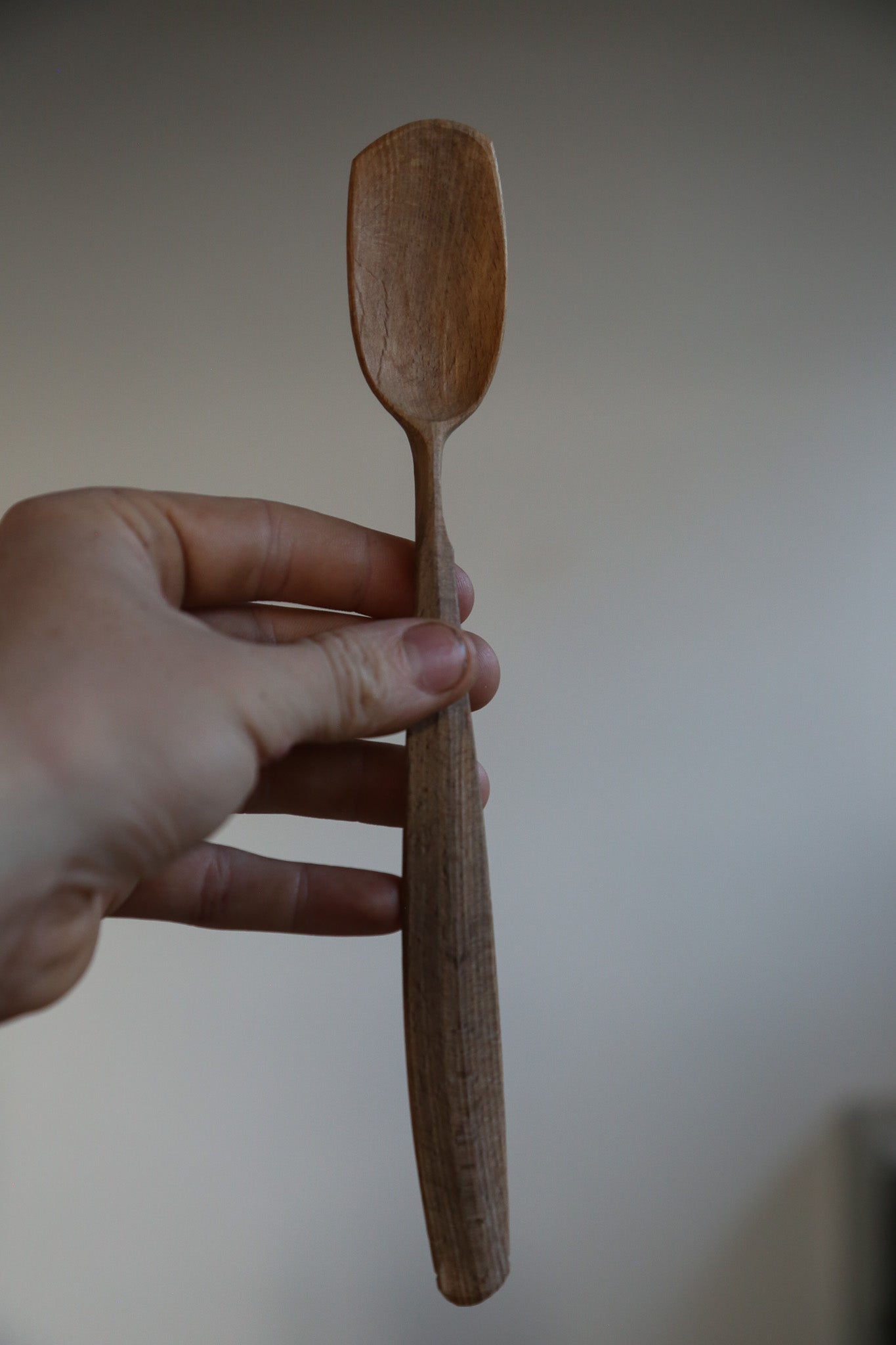 Beech Jar/ Stiring Spoon