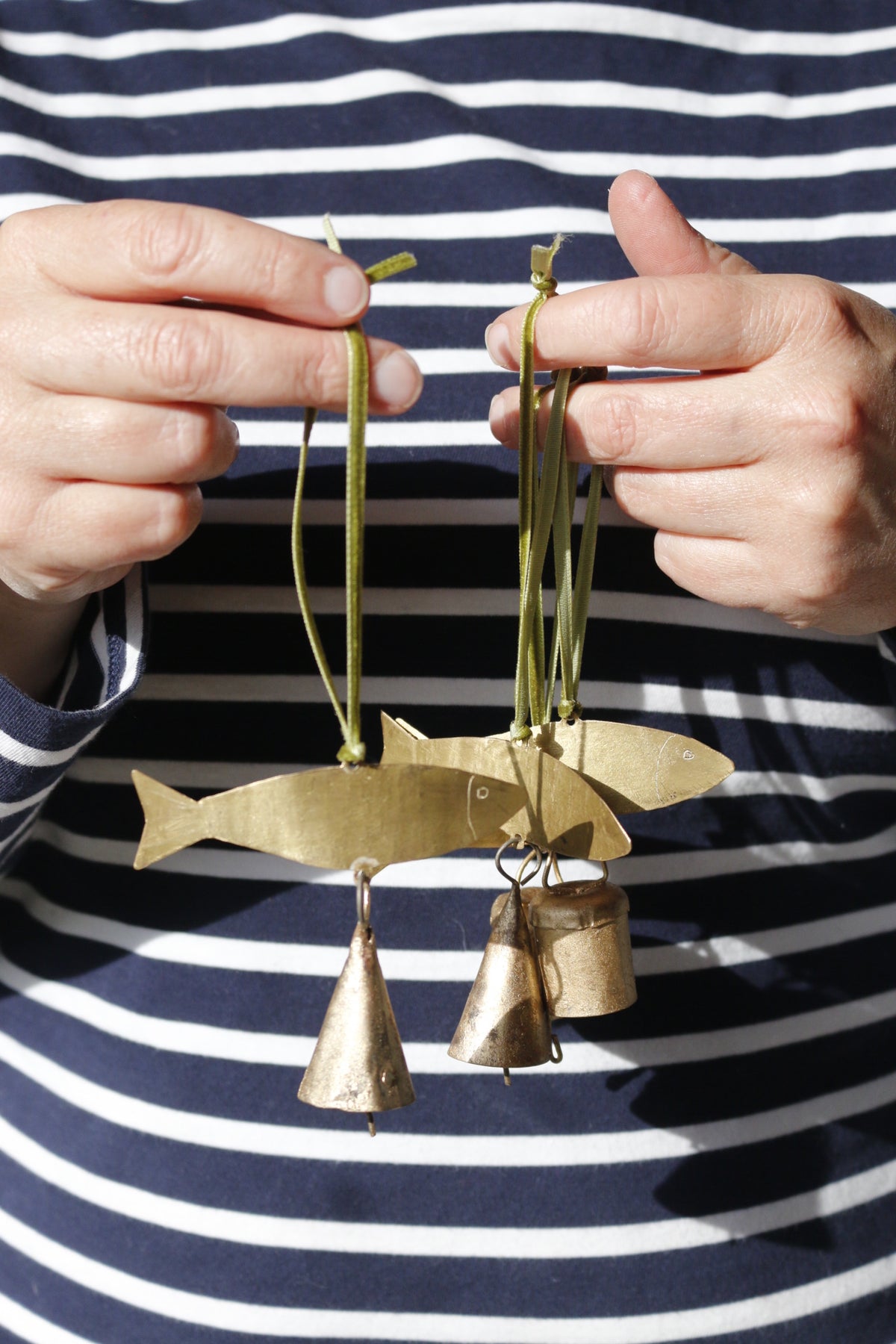 Festive Brass Fish Hand Cut Christmas Decoration