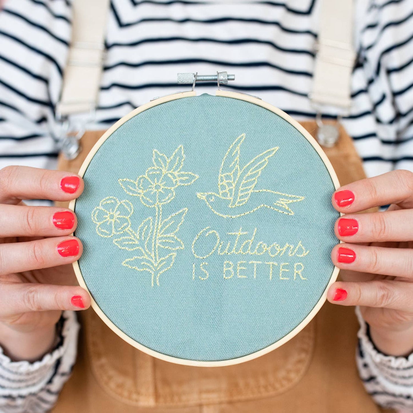 Outdoors Is Better Embroidery Hoop Kit