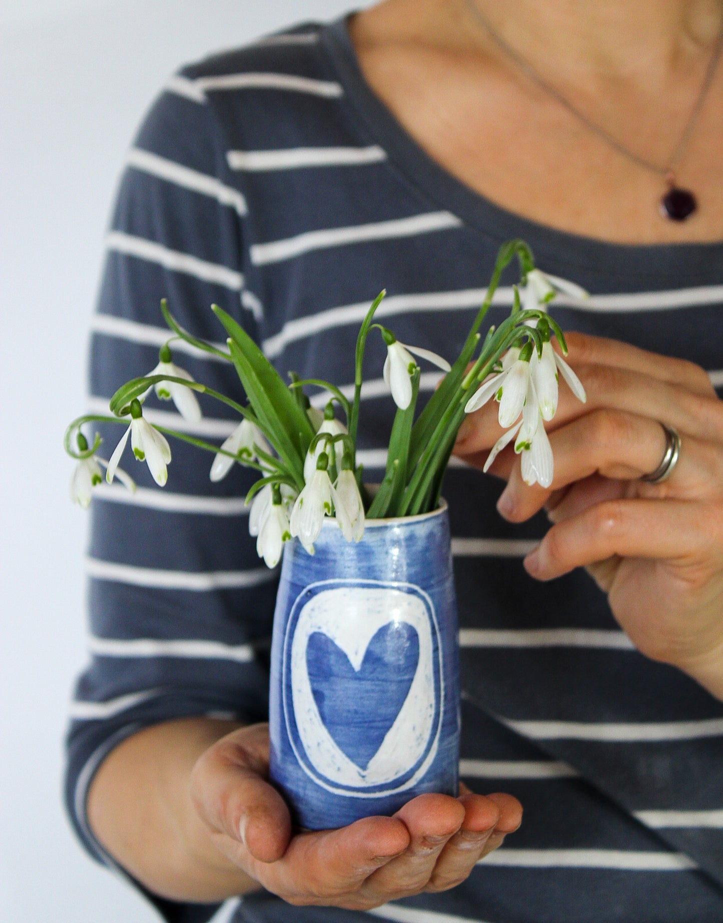 Small stem vase Heart design