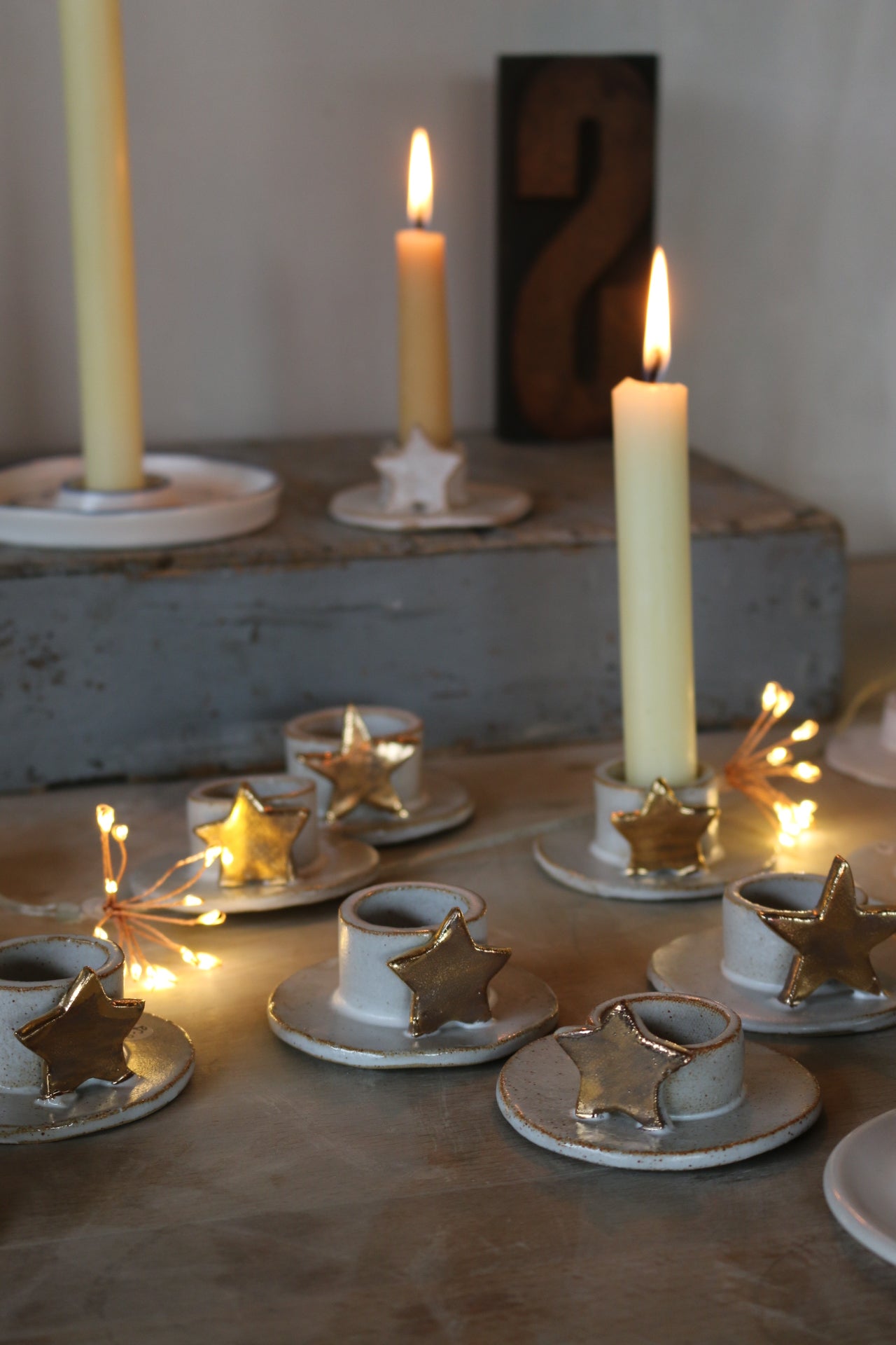White Star Candle Holder