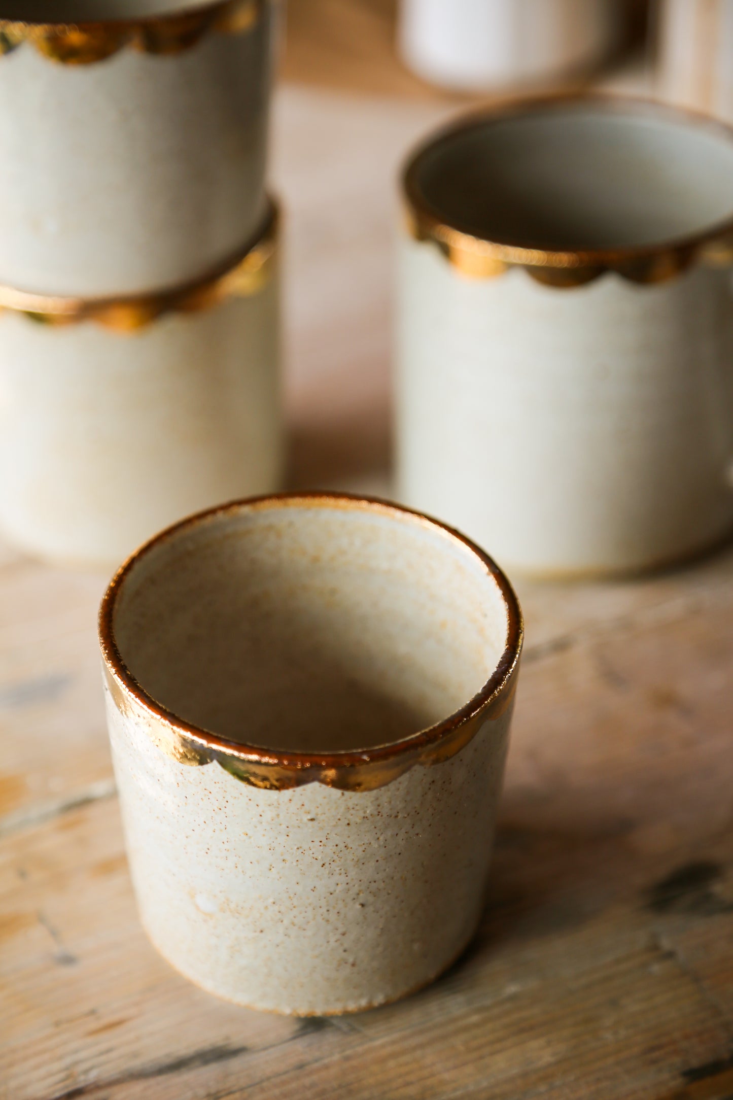 Gold Scalloped Beaker