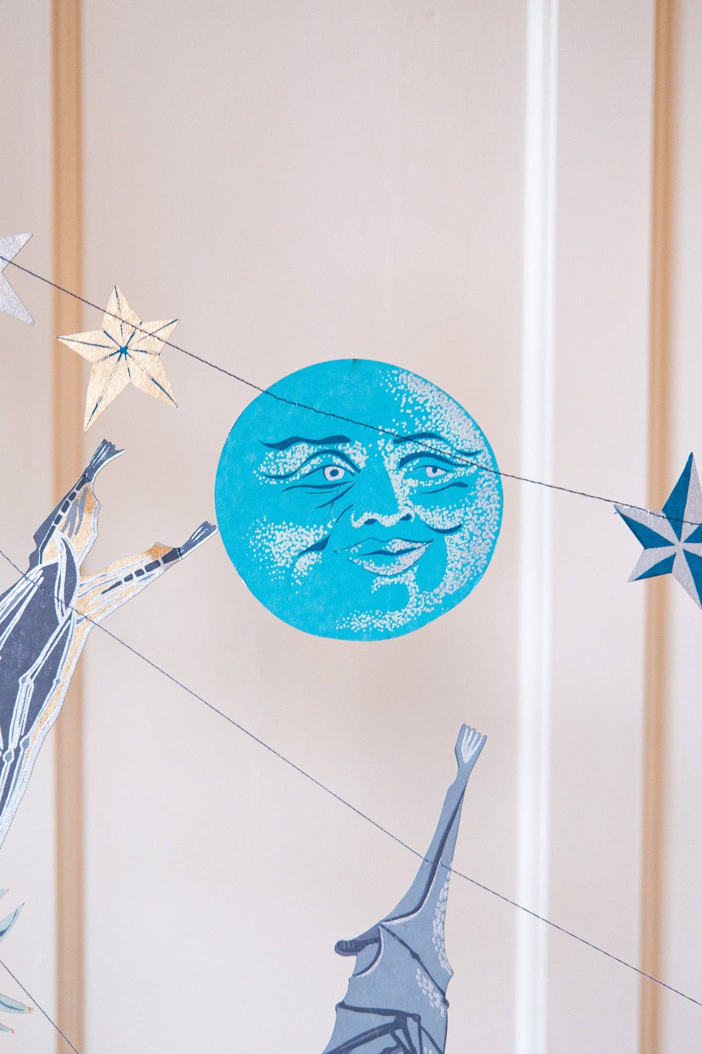 Man on the Moon Sewn Garland
