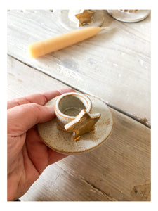 Gold Star Candle Holder