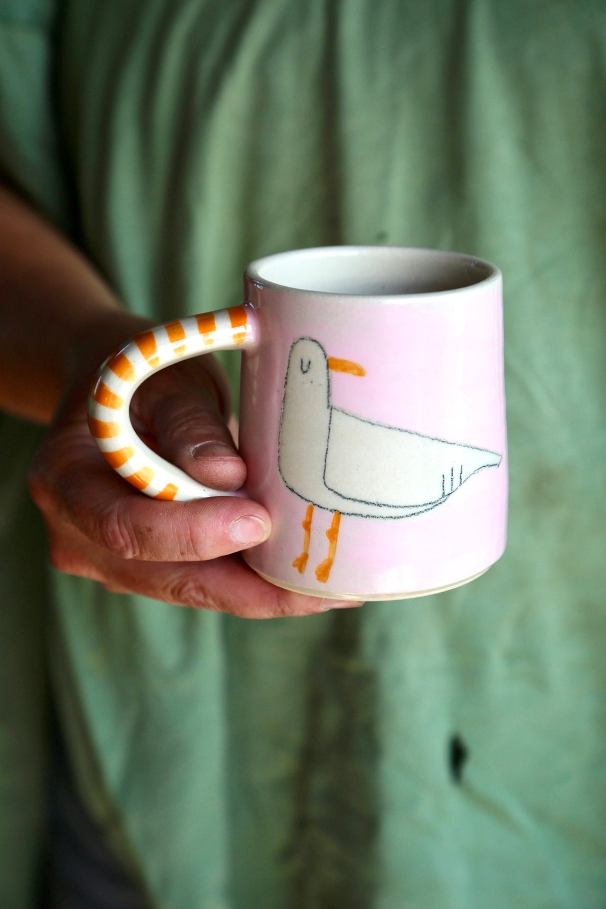 Pink Seagull Coffee Cup