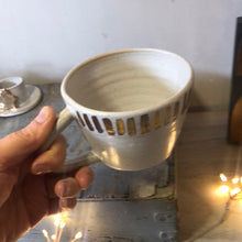 Load image into Gallery viewer, Cappuccino with gold stripes
