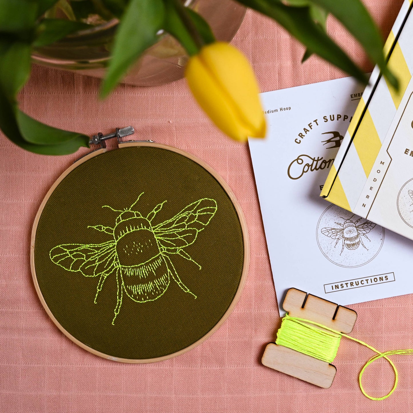Bee Embroidery Hoop Kit