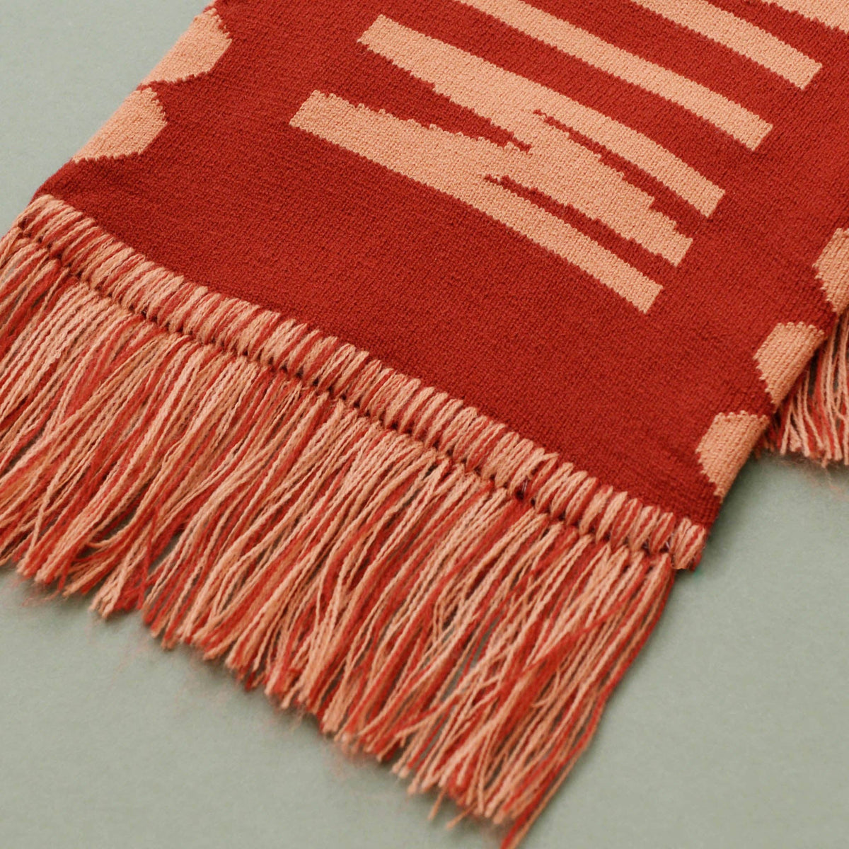 Mince Pie Appreciation Society - Rust Knitted Scarf