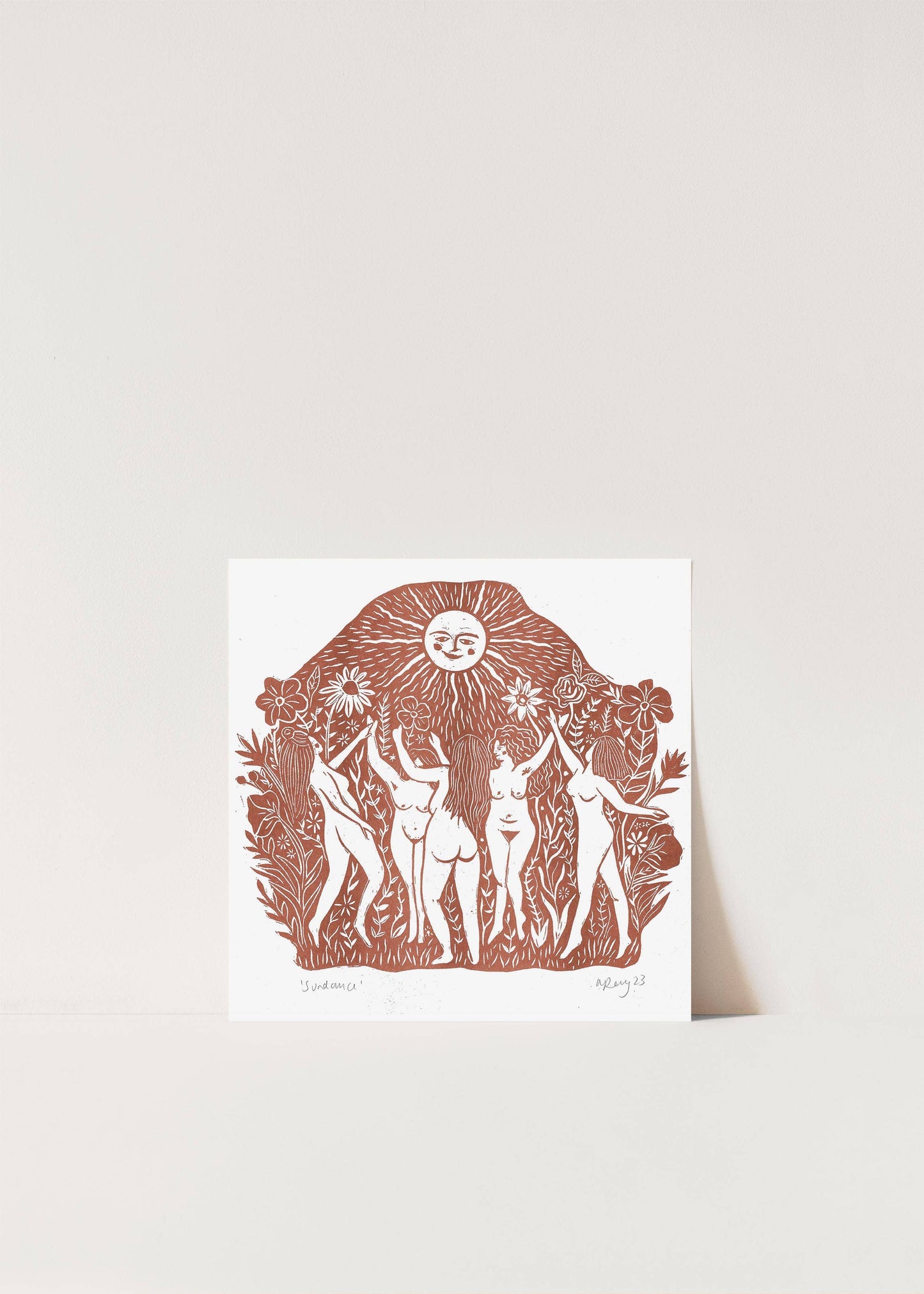 Sundance riso print, witchy, autumn, halloween, dancing