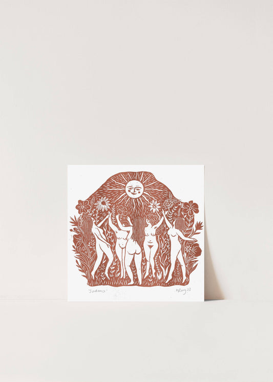 Sundance riso print, witchy, autumn, halloween, dancing
