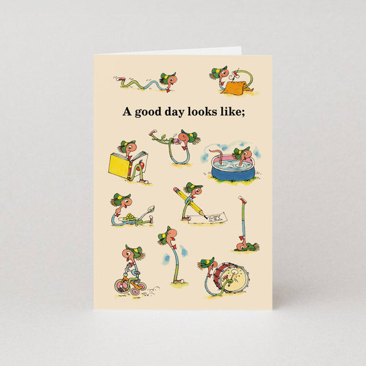 A Good Day Looks Like - Greetings Card by Richard Scarry