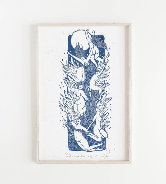Wild Women Make a Splash riso, swim, dive, sea, joyful