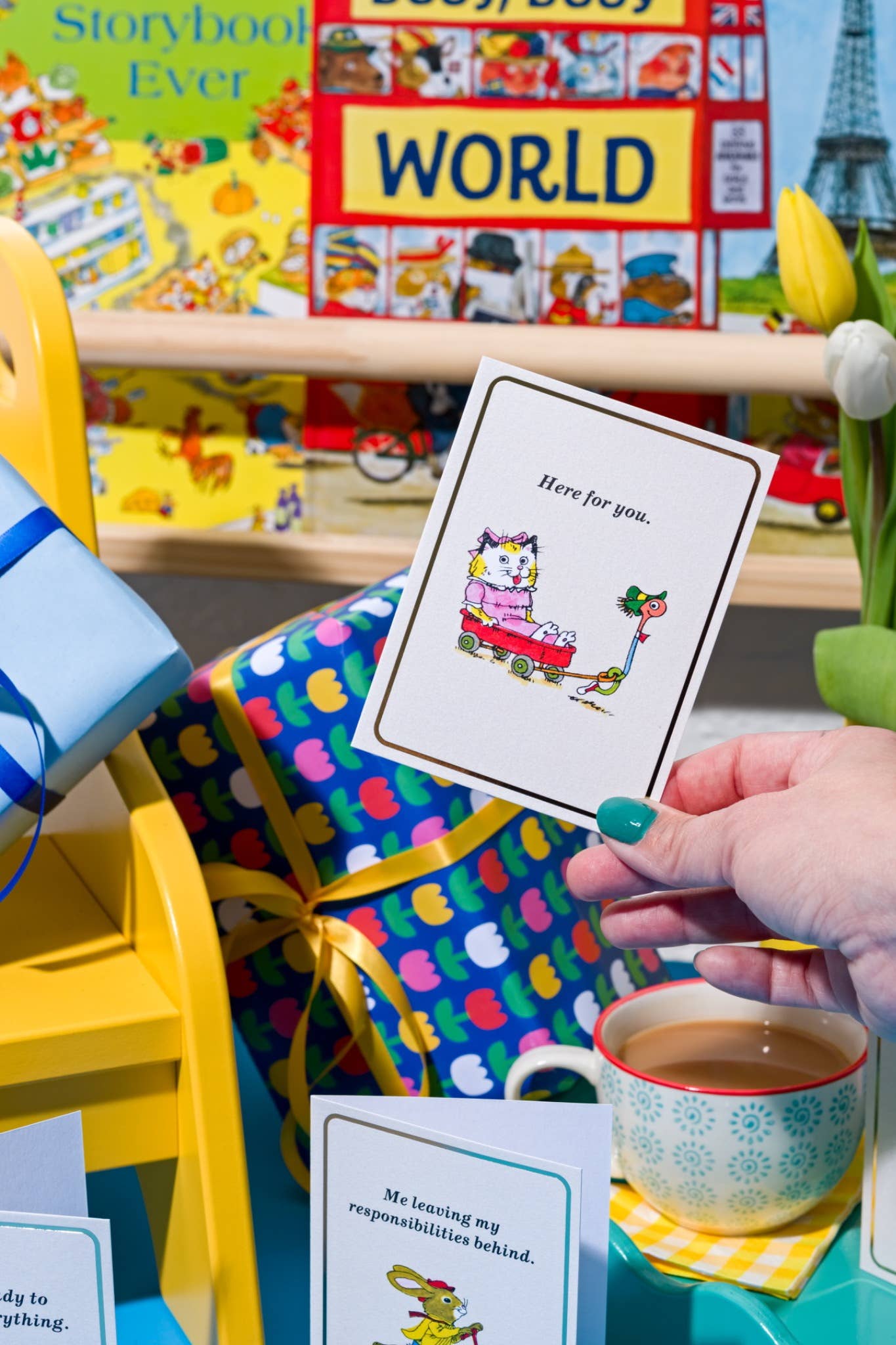 My Ride Or Die - Gold Foil - Mini Card by Richard Scarry