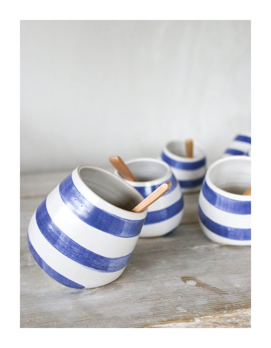 Cornish Stripe Salt Pot