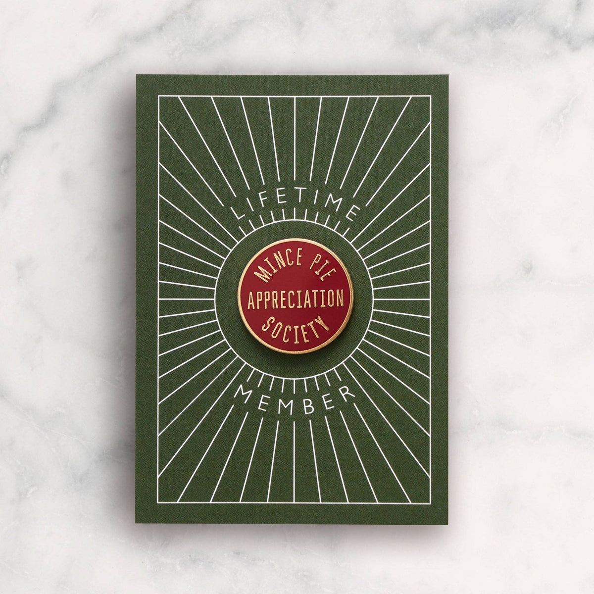 Mince Pie Appreciation Society - Burgundy - Enamel Pin