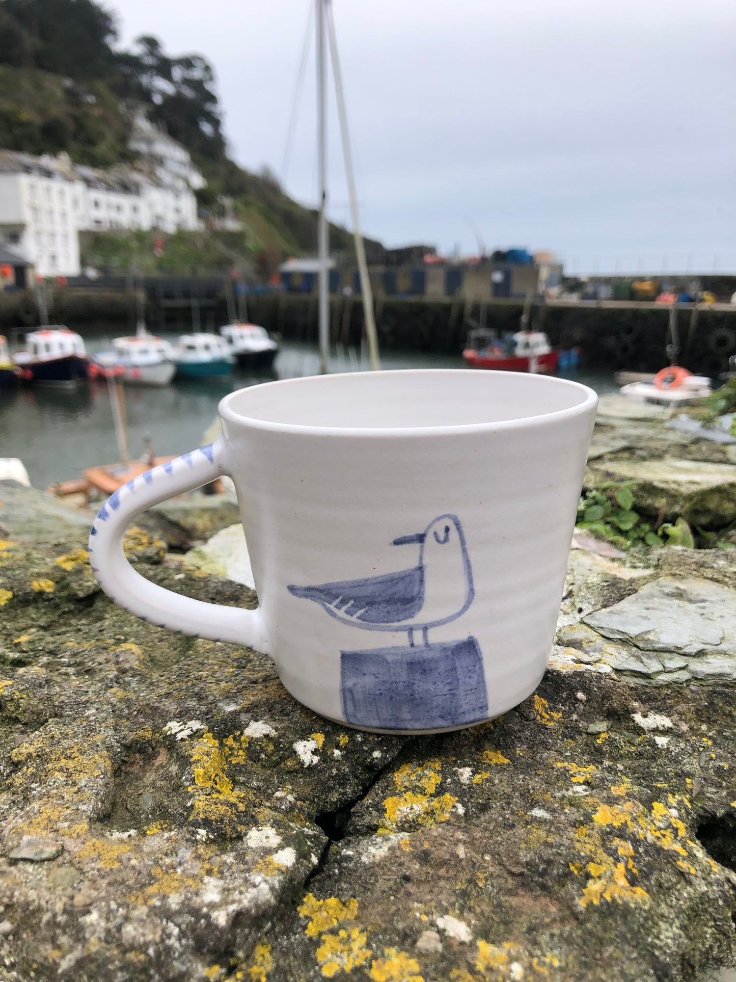 Seagull Mug “I will steal your chips”