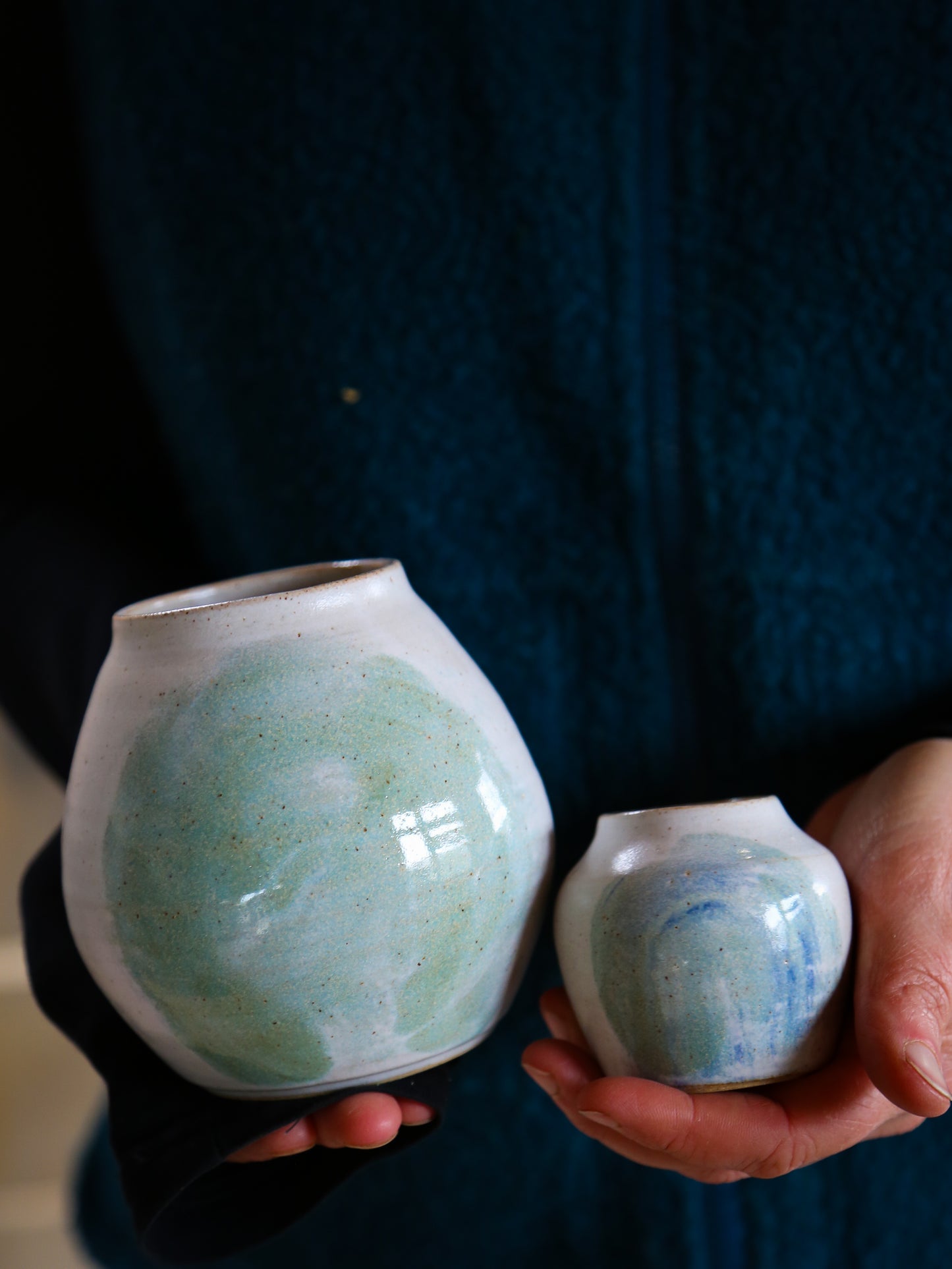 Little Seaspray Vase with hints of Blue