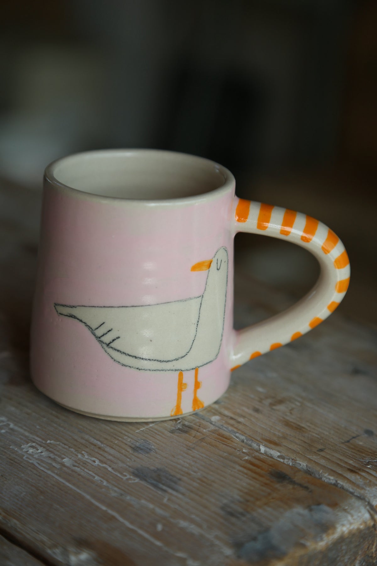 Pink Seagull Coffee Cup