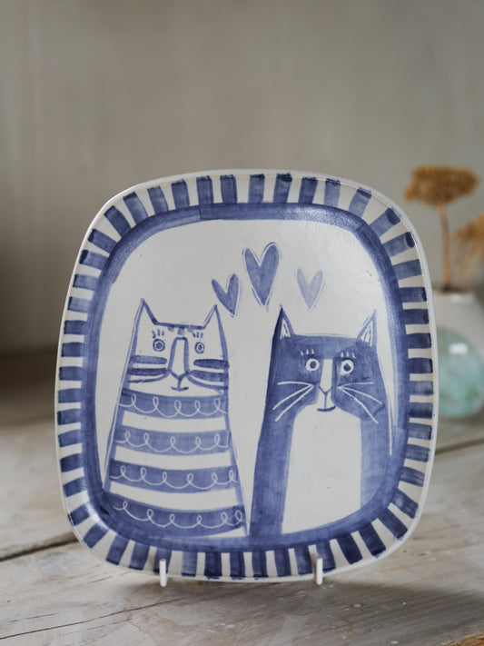 “We’re BFF’s” Cat Plate