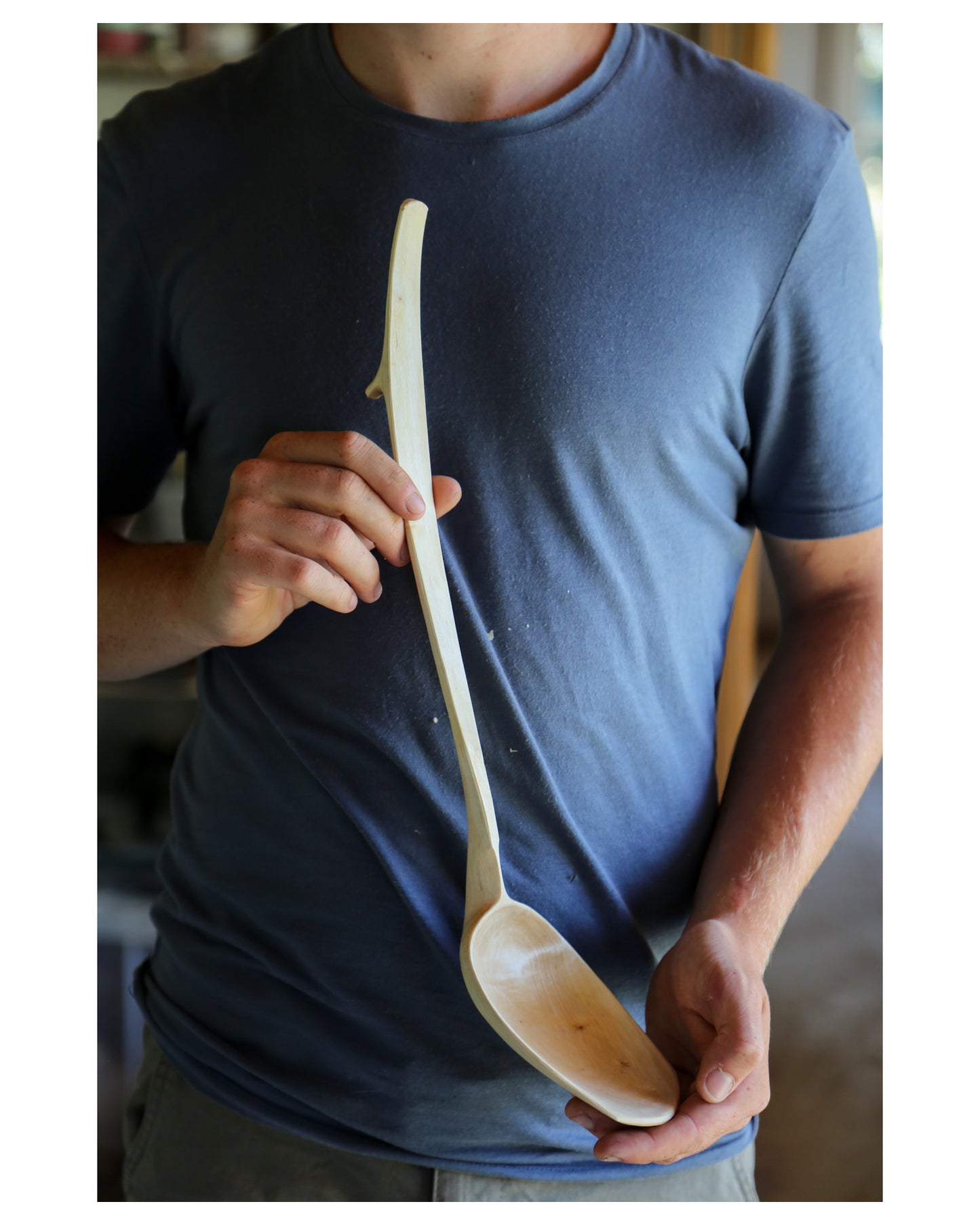 Birch Ladle With a Hook for Hanging