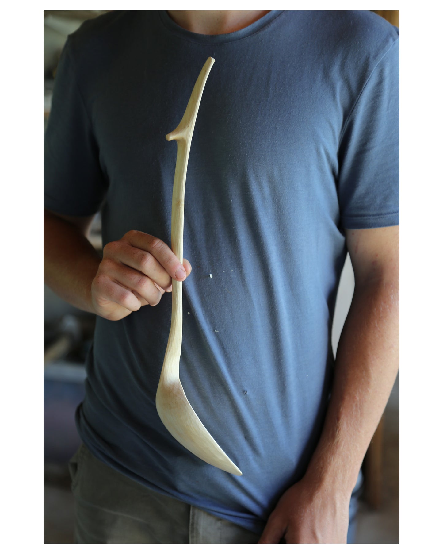 Birch Ladle With a Hook for Hanging