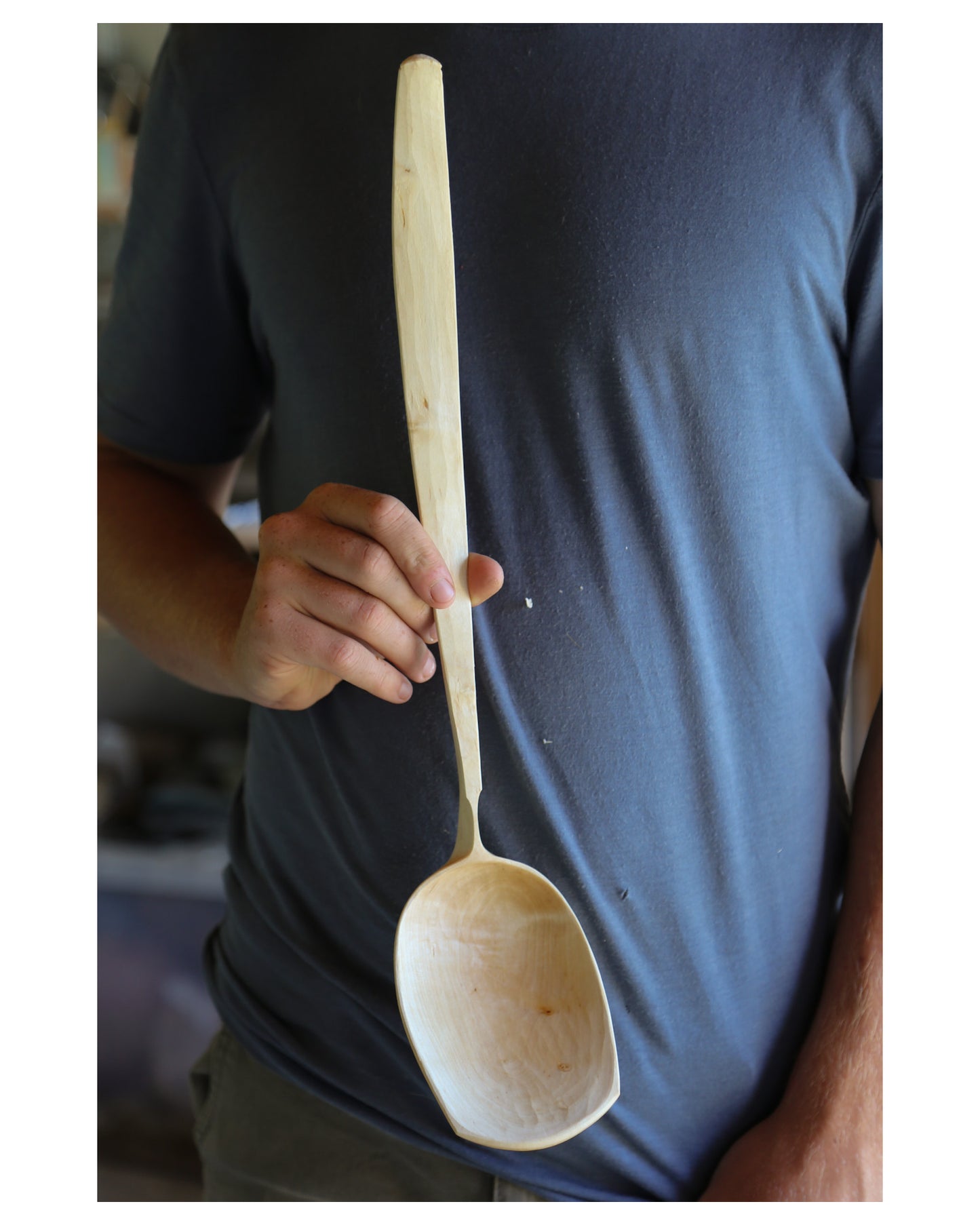 Birch Ladle With a Hook for Hanging