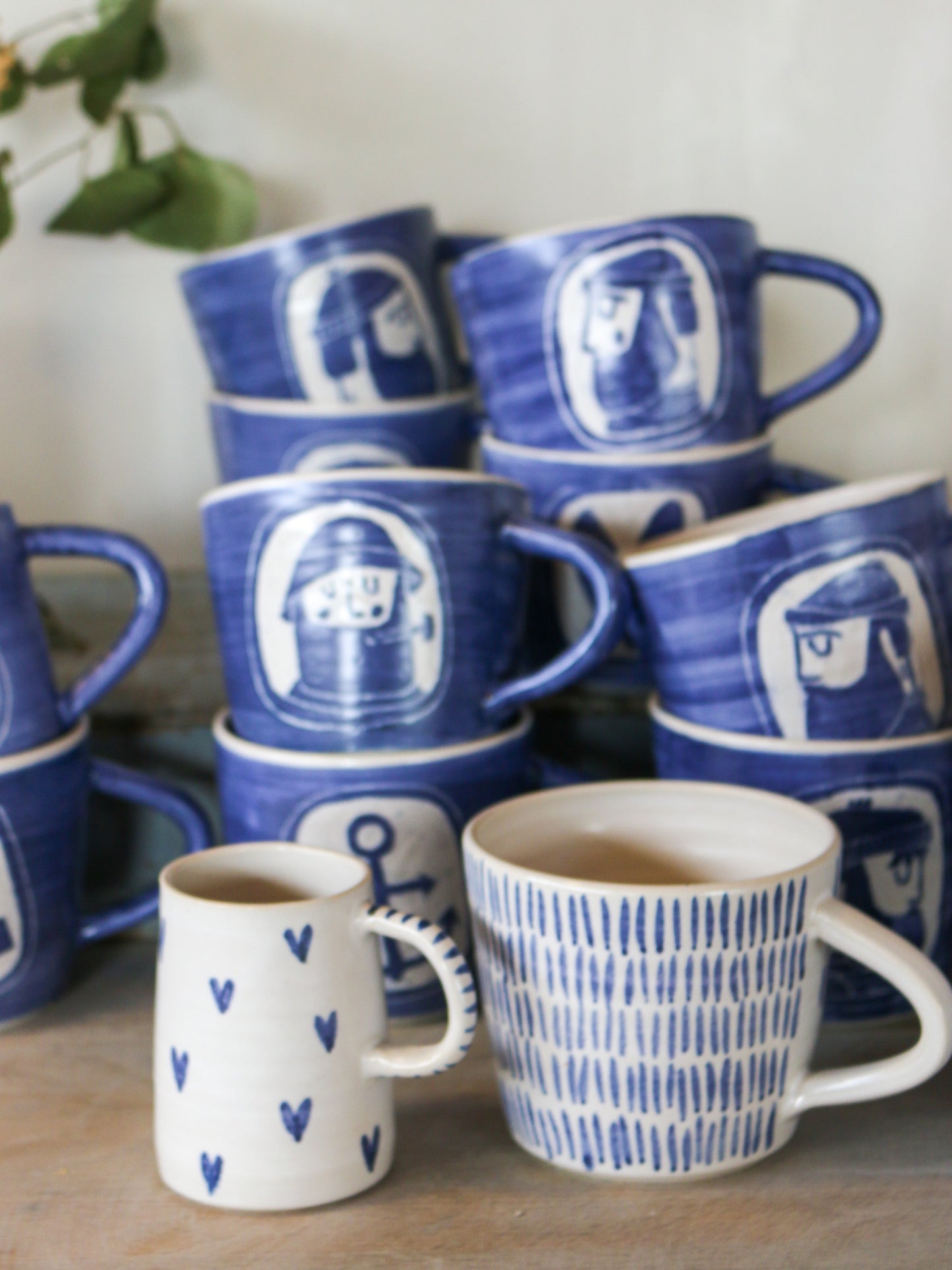 Fisherman Mug - Left facing rosy cheeks