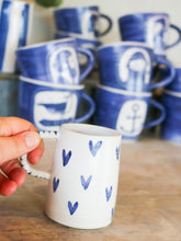 Load image into Gallery viewer, Lovely little cup with hearts &amp; stripy handle
