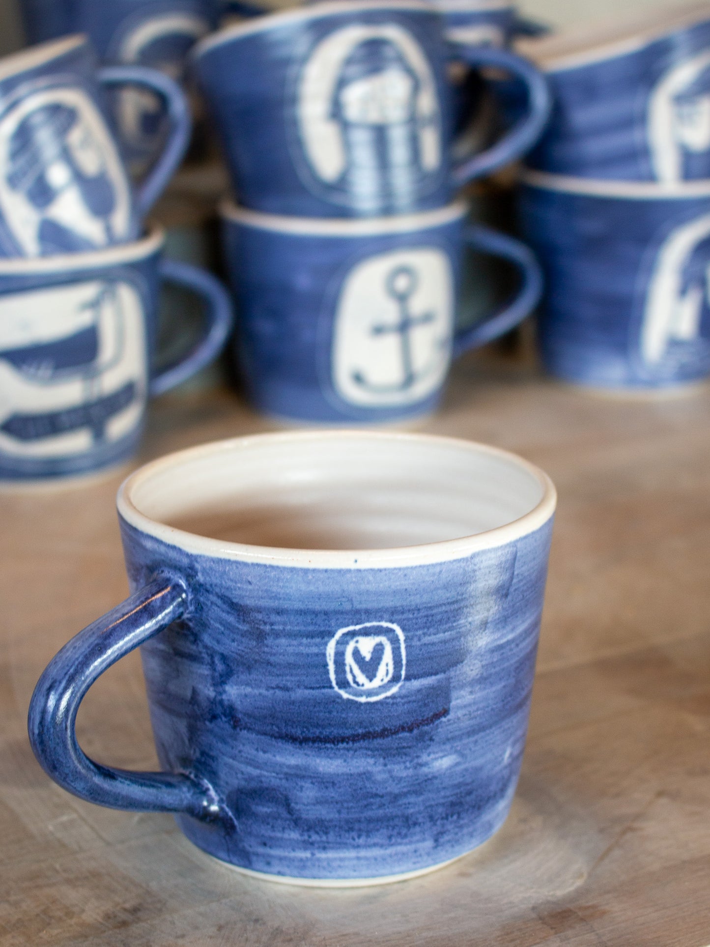 Fisherman Mug - stripy t-shirt