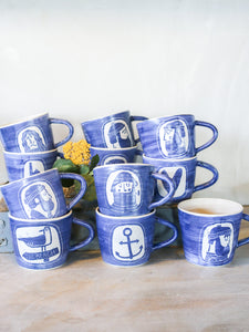 Fisherman Mug - stripy t-shirt