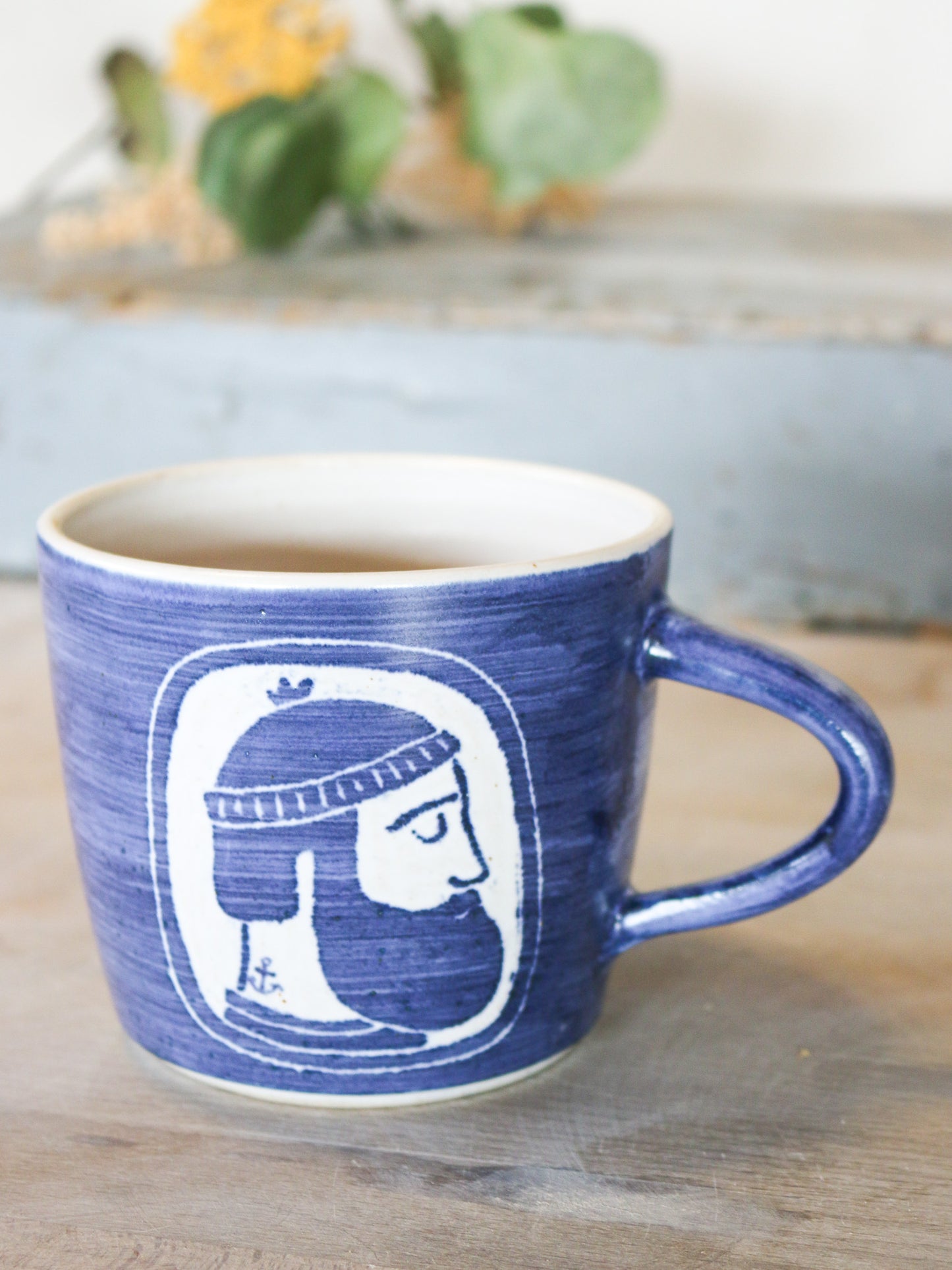 Fisherman Mug- right facing with anchor tattoo