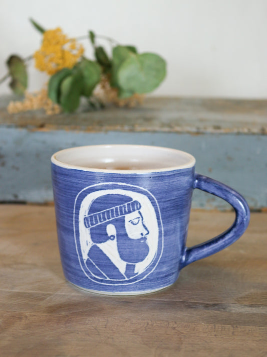 Fisherman Mug - right facing with earing