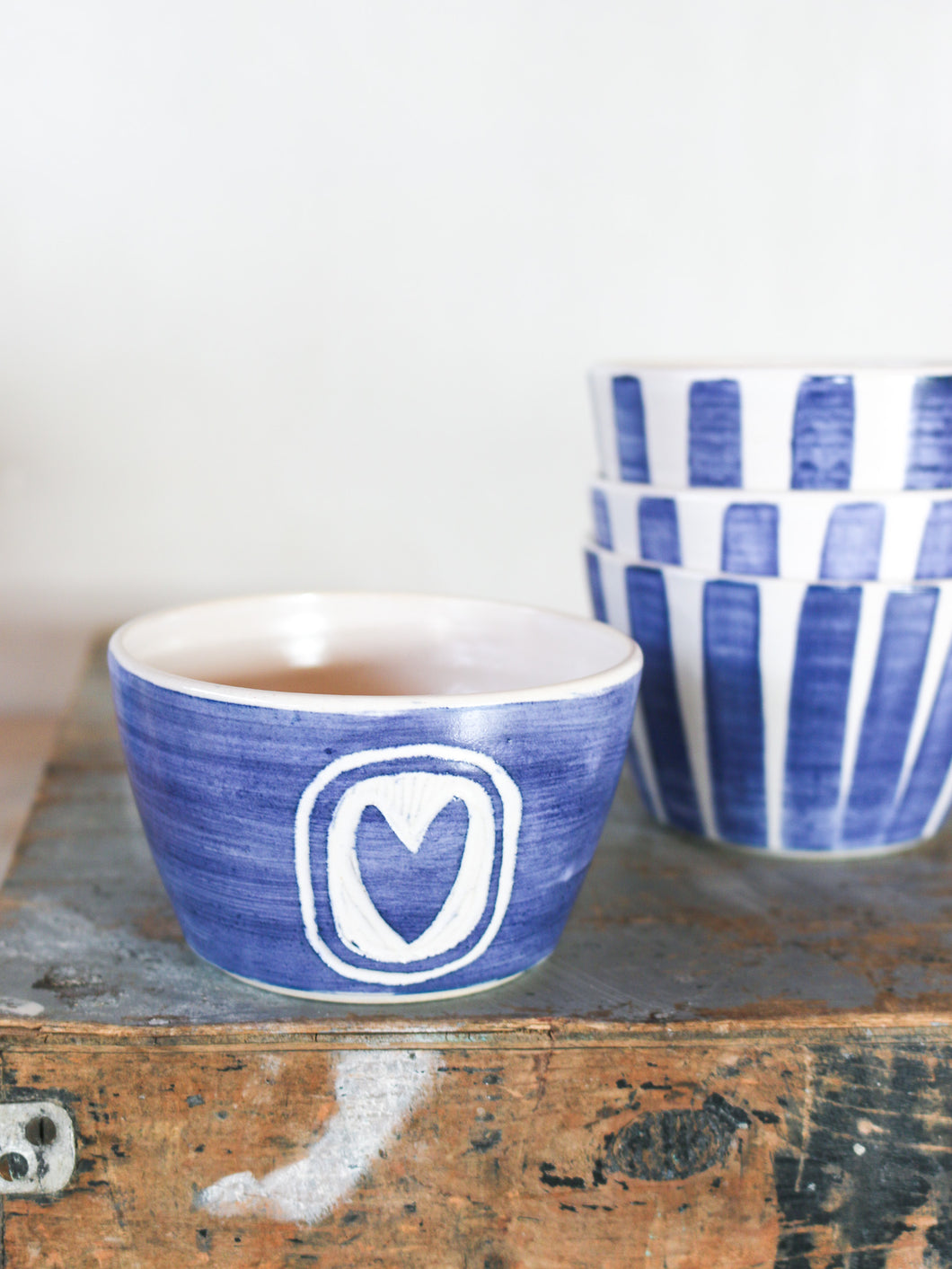 Dipping Bowl - Blue Heart