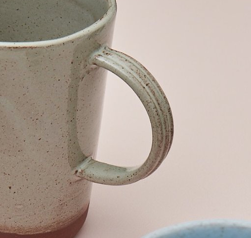 Handmade Contemporary Terracotta Cup With Coloured Glaze