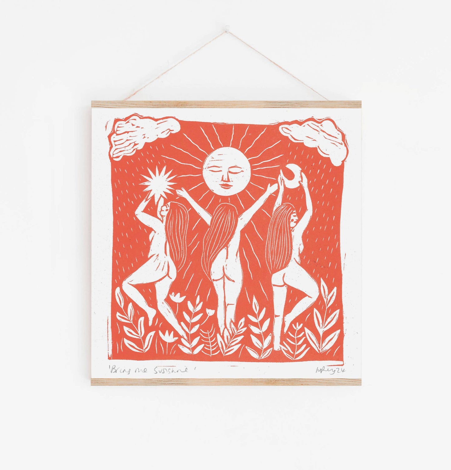 Bring Me Sunshine riso print, summer, sun, friends womanhood