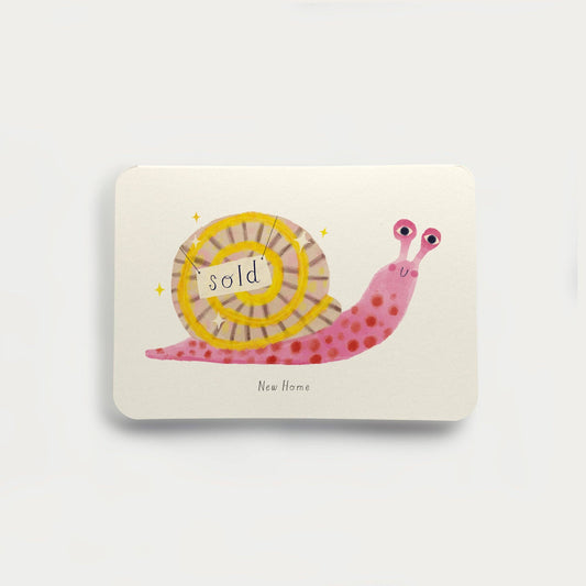 New Home Snail Greetings Card
