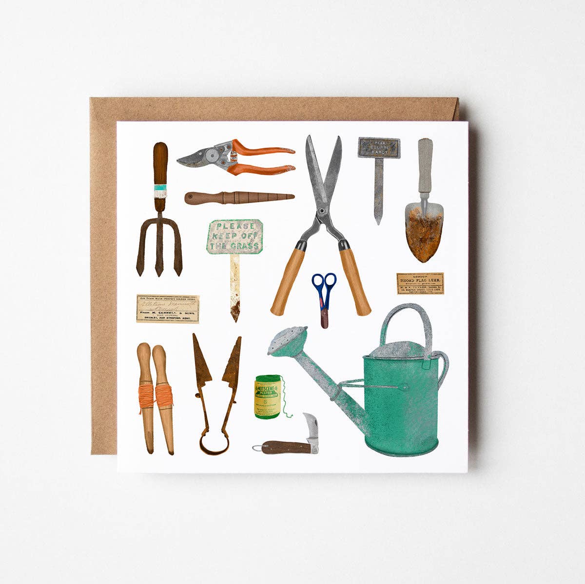 Green Fingers - blank greetings card