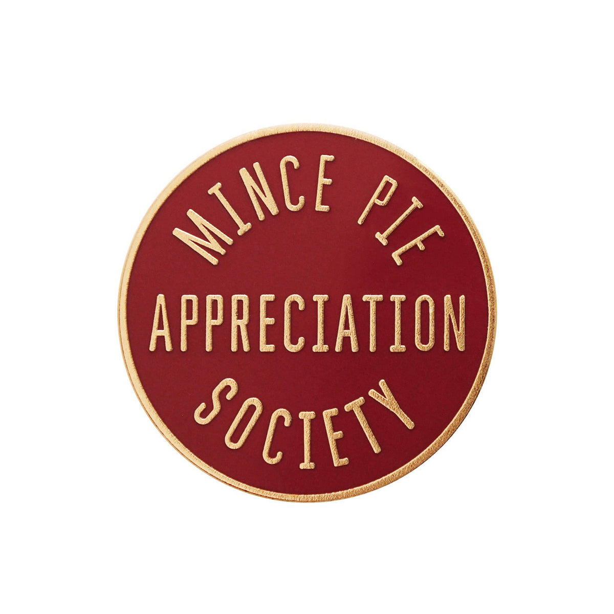 Mince Pie Appreciation Society - Burgundy - Enamel Pin