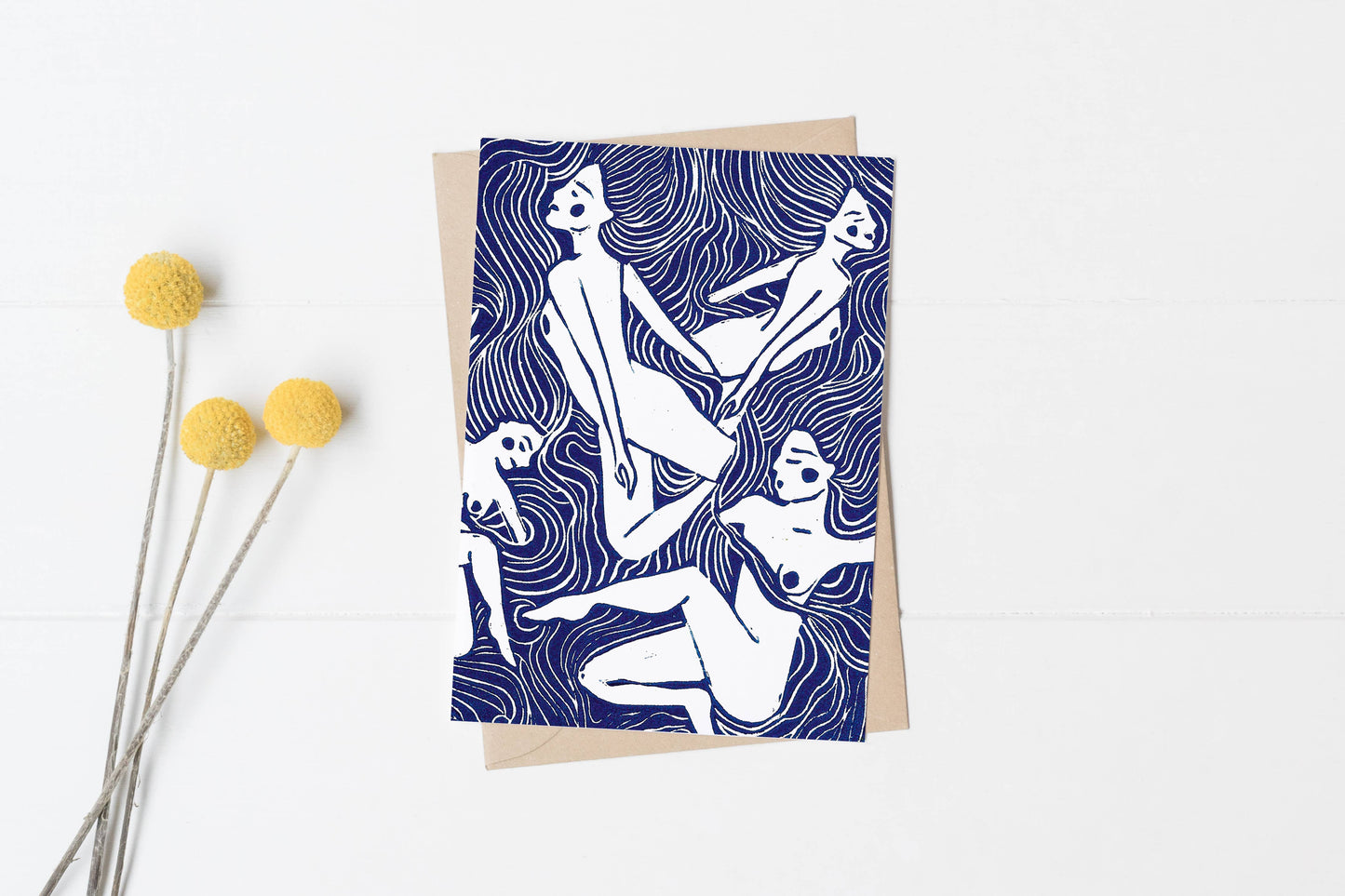 Wild Swimmers Card, friends, women, sea, water, ocean