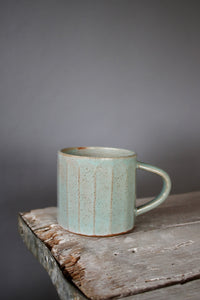 Turquoise Faceted Mug