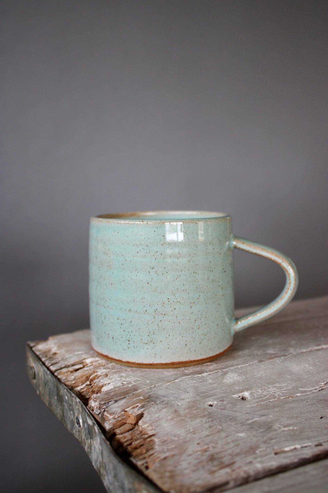 Turquoise Speckled Stoneware Mug