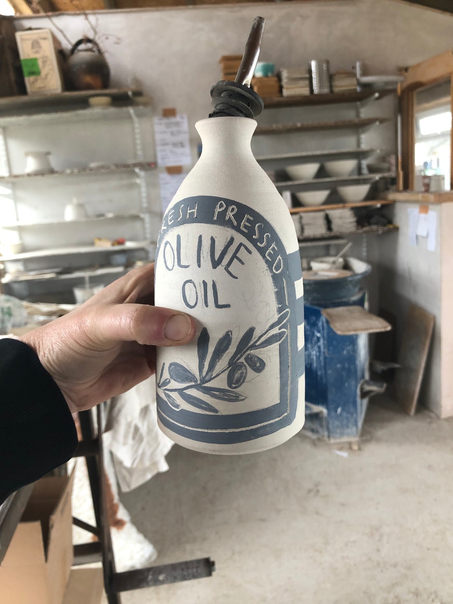 Olive oil bottle & drizzler