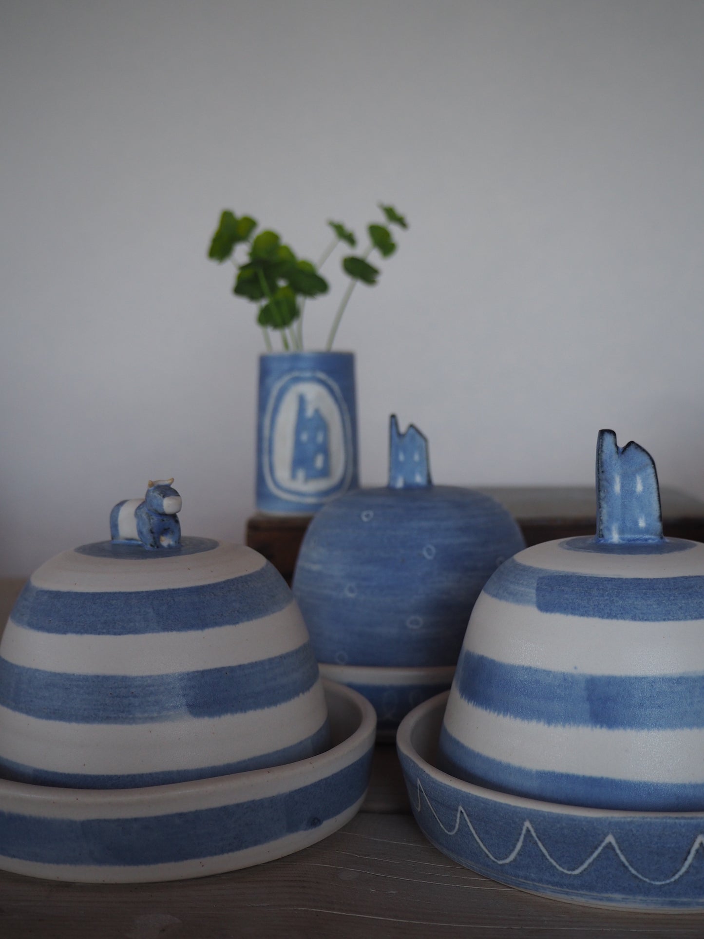 Tin mine butter dish